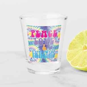Verre A Shot Amour et retraite rétro avec teinture Tie