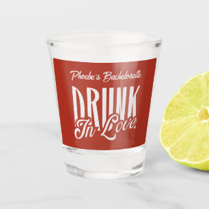 Verre A Shot Amoureux Ivre Nom Personnalisé Enterrement de Vie 