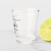 Verre A Shot Amusant Bachelorette Monogrammé (Droite)