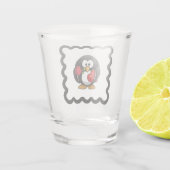 Verre A Shot Amusant dessin d'oiseaux de pingouin (Dos)