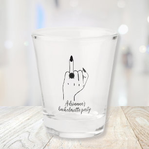 Verre A Shot Amusant moderne Bachelorette Fête de mariée
