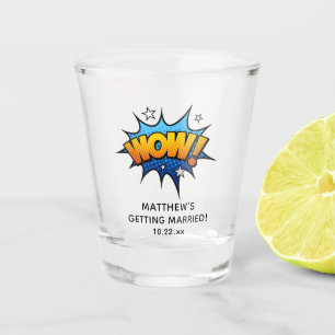 Verre A Shot Amusant Wow Bachelor Fête de mariage Faveur