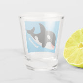Verre A Shot Amusante baleine orque mignonne dessin animé (Dos)