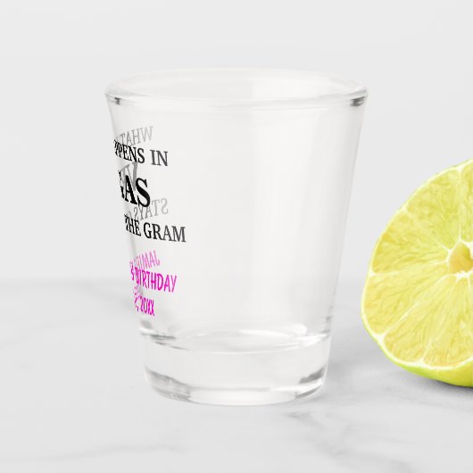 Verre A Shot Amusante fête d'anniversaire Créez votre propre ve (Droite)