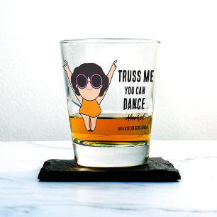 Verre A Shot Amusante Fille Danser Happy - Vitre prise