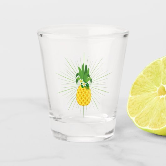 Verre A Shot Ananas Tropical Jaune Vitre (Devant)
