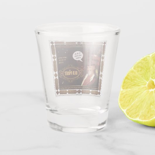 Verre A Shot Ancien rhum pirate (personnalisable en texte) (Dos)