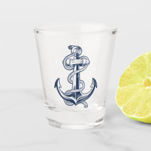 Verre A Shot Ancre marine bleu moyen