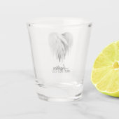 Verre A Shot ANGEL AILES COEUR Noir+Blanc Seulement mi-mal Funn (Dos)