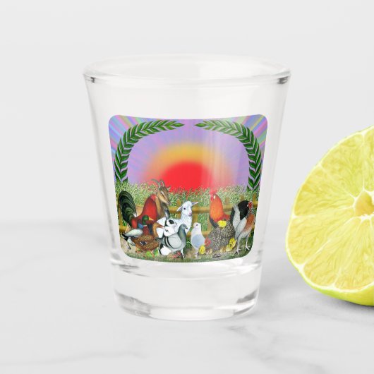 Verre A Shot Animaux de ferme (Devant)