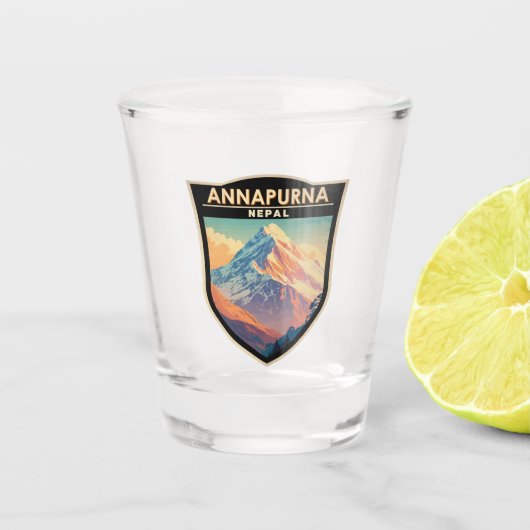 Verre A Shot Annapurna Nepal Travel Art Vintage (Devant)