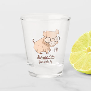 Verre A Shot Année chinoise du cochon