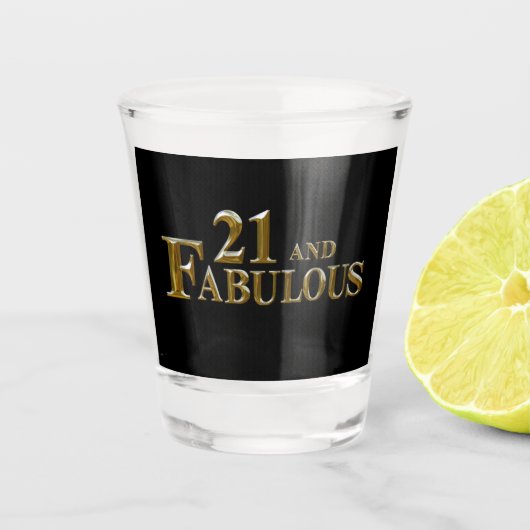 Verre A Shot Anniversaire 21 ans (Devant)
