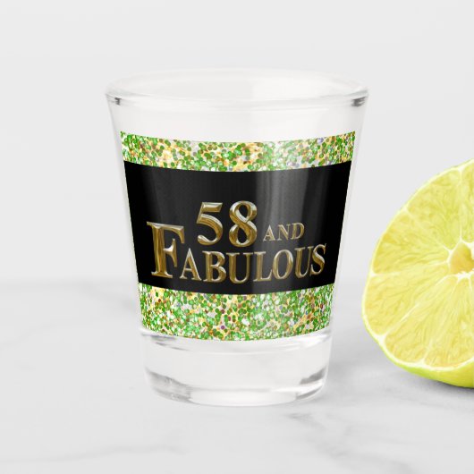 Verre A Shot Anniversaire 58 ans (Devant)