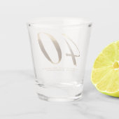 Verre A Shot Anniversaire du 40e anniversaire de Ruby Mariage (Dos)