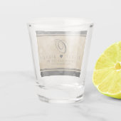 Verre A Shot Anniversaire élégant du 1er Mariage papier (Dos)