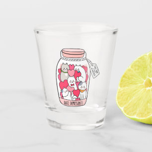 Verre A Shot Antidépresseur de chat Drôle cadeau Amoureux des c