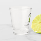 Verre A Shot Aquarelle citron calligraphie maison Limoncello (Gauche)