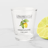 Verre A Shot Aquarelle Citron vert Mariage Limoncello (Devant)