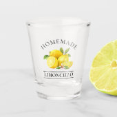 Verre A Shot Aquarelle Citrons Limoncello fait maison (Devant)