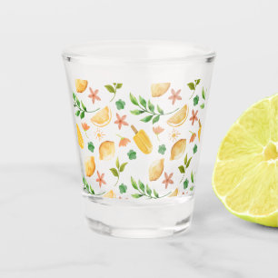 Verre A Shot Aquarelle Citrons & Popsicles