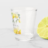 Verre A Shot Aquarelle Citrus jaune citron Fête des mariées (Droite)