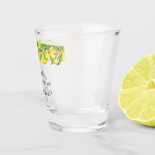 Verre A Shot Aquarelle Fête des mariées citron - Bridesmaid (Droite)