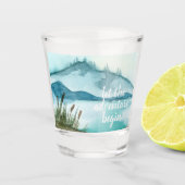 Verre A Shot Aquarelle moderne Nature Commençons l'aventure (Devant)