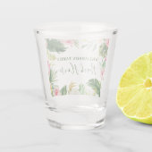 Verre A Shot Aquarelle Tropical Greenery Floral Beach House (Dos)