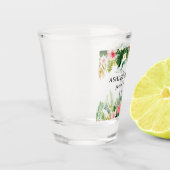 Verre A Shot Aquarelle tropicale Flamant rose floral Mariage (Gauche)