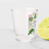Verre A Shot Aquarelle tropicale Fleur Bachelorette (Gauche)