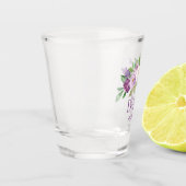 Verre A Shot Aquarelle violet rose lavande Roses (Gauche)