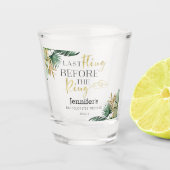 Verre A Shot Aquarelle Week-end de célibataire tropical (Devant)