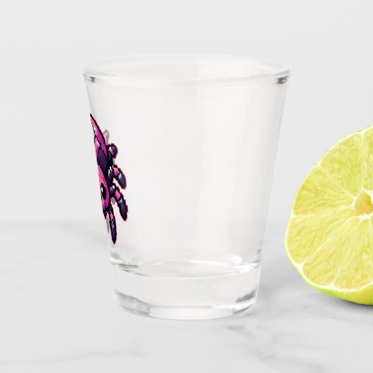 Verre A Shot Araignée Pixel mignonne (Droite)