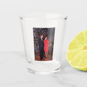 Verre A Shot Arbre de Noël Président John Kennedy & Jacqueline