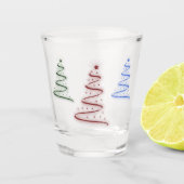 Verre A Shot Arbres colorés - (Devant)