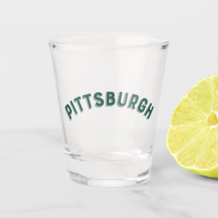 Verre A Shot Arc Vintage de Pittsburgh, Pennsylvanie