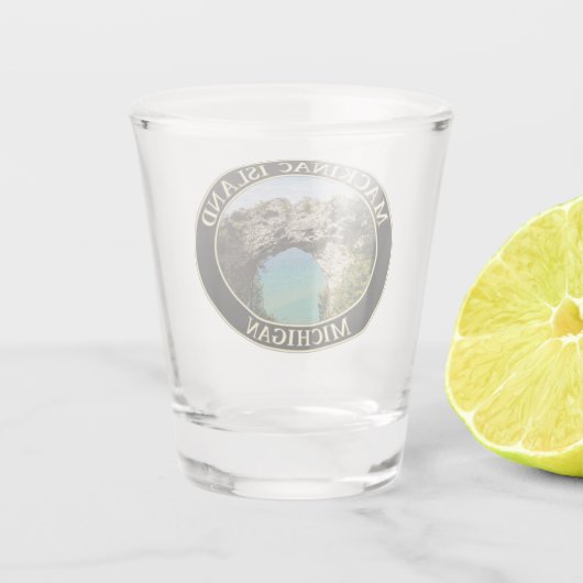 Verre A Shot Arch Rock sur l'île Mackinac, Michigan (Dos)