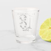 Verre A Shot Argent métallique 18e anniversaire (Dos)
