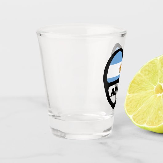 Verre A Shot Argentine Code Pays Drapeau Coeur ARG (Gauche)