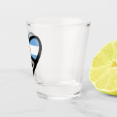 Verre A Shot Argentine Code Pays Drapeau Coeur ARG (Droite)