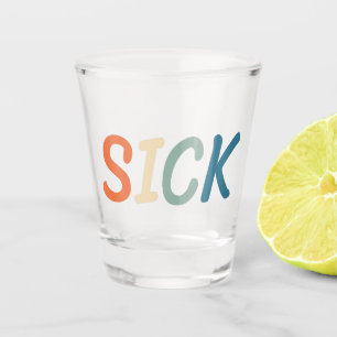 Verre A Shot Argot de couleurs vintages rétro SICK
