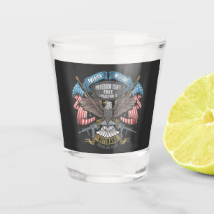 Verre A Shot Armée américaine avec drapeau et aigle