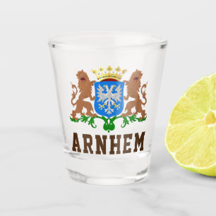 Verre A Shot Armoiries d'Arnhem, Pays-Bas