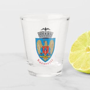 Verre A Shot Armoiries de Bucarest, Roumanie
