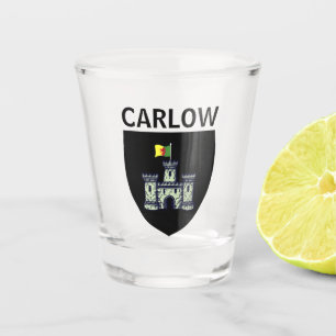 Verre A Shot Armoiries de Carlow (ville), République d'Irlande