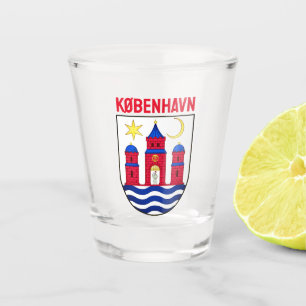 Verre A Shot Armoiries de Copenhague - DANEMARK