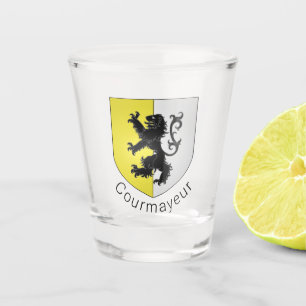 Verre A Shot Armoiries de Courmayeur, Val d'Aoste