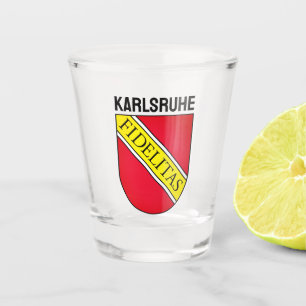 Verre A Shot Armoiries de Karlsruhe, ALLEMAGNE