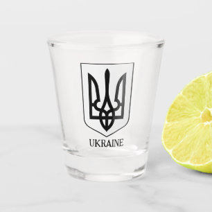 Verre A Shot Armoiries de l'État de l'Ukraine Art Minimaliste